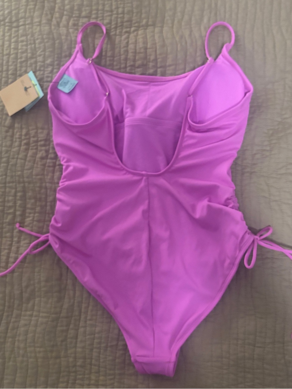 Women's Ribbed Adjustable
Drawstring Medium Coverage One Piece Swimsuit - Picture 5 of 8
